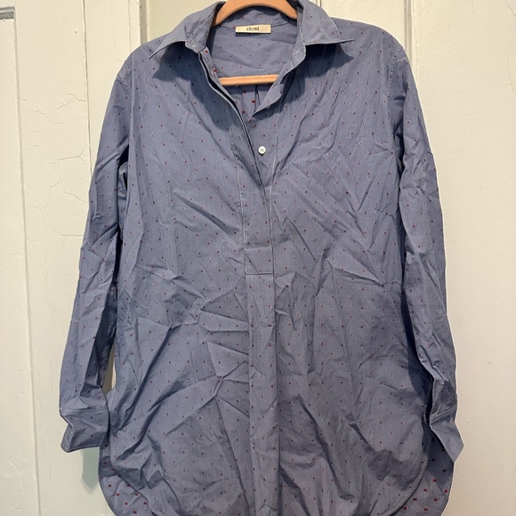 PHEOBE PHILO CÉLINE Woman’s double collar Oxford - Picture 7 of 7